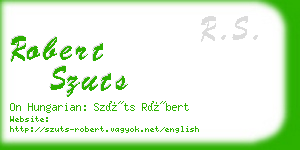 robert szuts business card